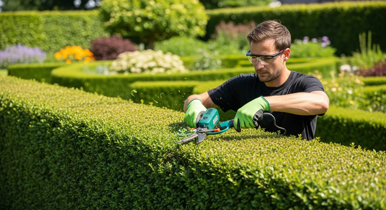 Professional hedge trimming service